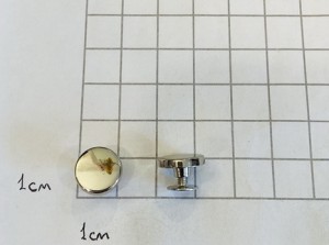 Винт декоративный 12х8 мм. Никель
