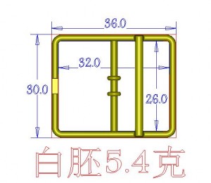 Пряжка. Черный никель (25 мм)