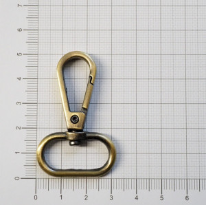 Карабин для сумки. Антик браш 25 мм