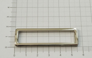 Рамка прямоугольная, ручкодержатель . Никель 50 мм