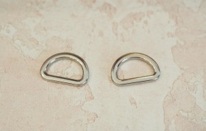 Полукольцо для сумки. Никель 20 мм