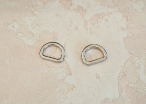 Полукольцо для сумки. Никель 15 мм