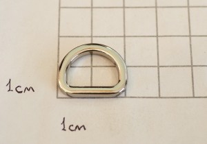 Полукольцо для сумки. Никель 15 мм