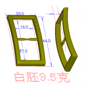 Пряжка. Никель 16 мм