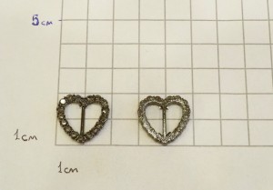 Украшение для обуви. Черный никель + стразы