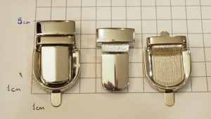 Замок для сумки. Никель 30х44 мм