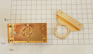 Замок для сумки. Золото 70х35 мм