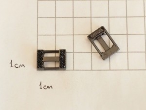 Украшение для обуви. Черный никель + стразы