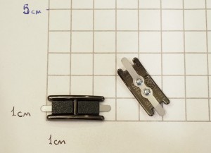 Украшение для обуви. Черный никель + черная вставка