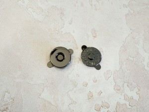 Магнитная кнопка 18 мм. Черный никель полированный