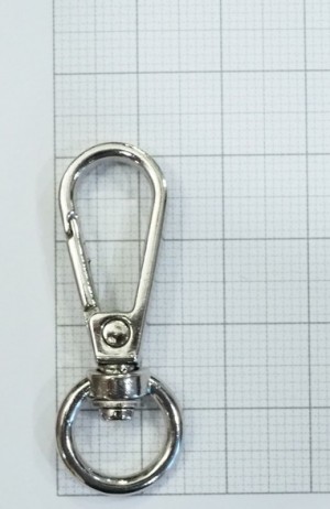 Карабин для сумки. Никель роллинг 11 мм