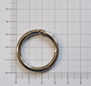 Кольцо карабин для сумки 25 мм. Никель роллинг