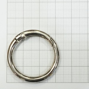 Кольцо карабин для сумки. Никель роллинг
