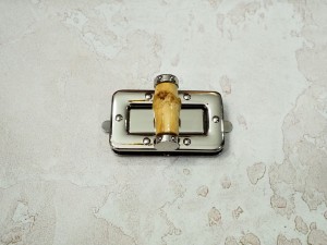 Замок для сумки. Никель 41х25 мм