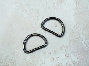 Полукольцо для сумки. Черный никель роллинг (32 мм)