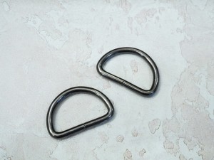 Полукольцо для сумки. Черный никель роллинг (32 мм)