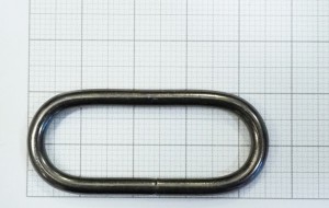 Рамка овальная - ручкодержатель. Черный никель роллинг (38 мм)