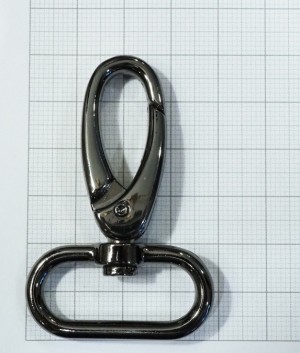 Карабин для сумки. Черный никель (32 мм)
