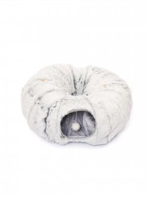 Игровой тоннель для кошек с лежанкой. 80х26 см