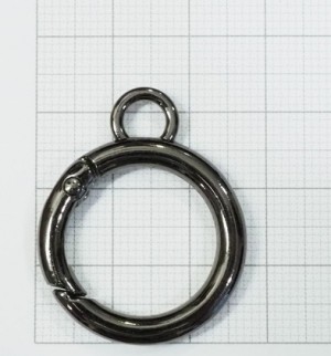 Кольцо карабин для сумки. Черный никель 19 мм
