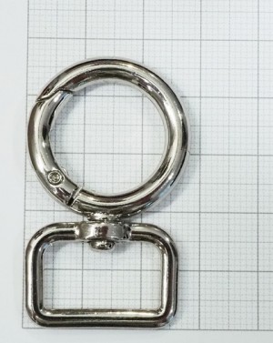 Кольцо карабин для сумки. Никель 19 мм