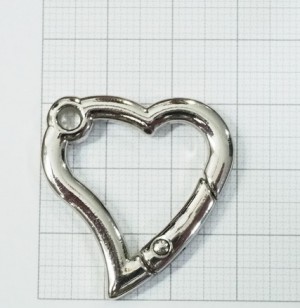 Кольцо карабин для сумки. Никель 21 мм