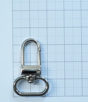 Карабин для сумки. Никель 16 мм