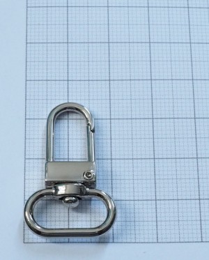 Карабин для сумки. Никель 16 мм