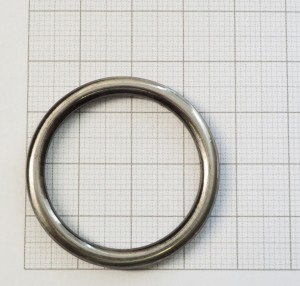 Кольцо для сумки литое. Черный никель сатен